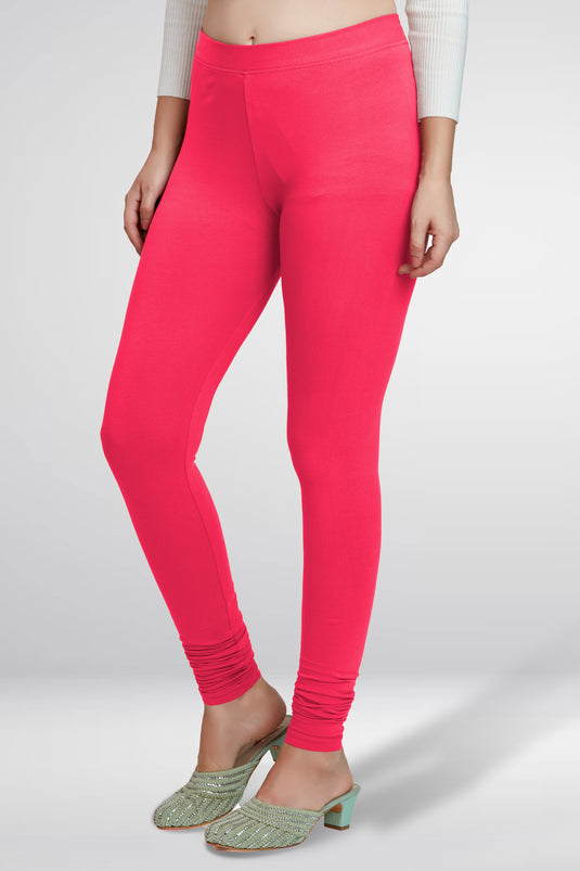 Pink Churidar Cotton Leggings
