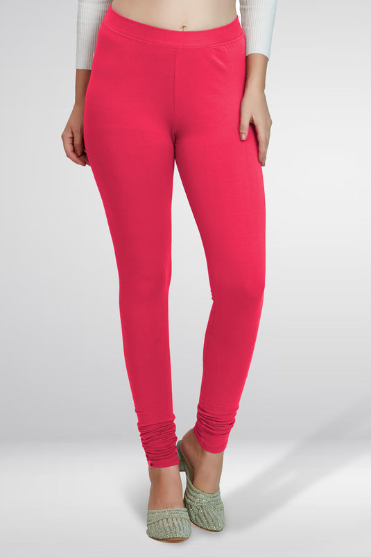 Pink Churidar Cotton Leggings