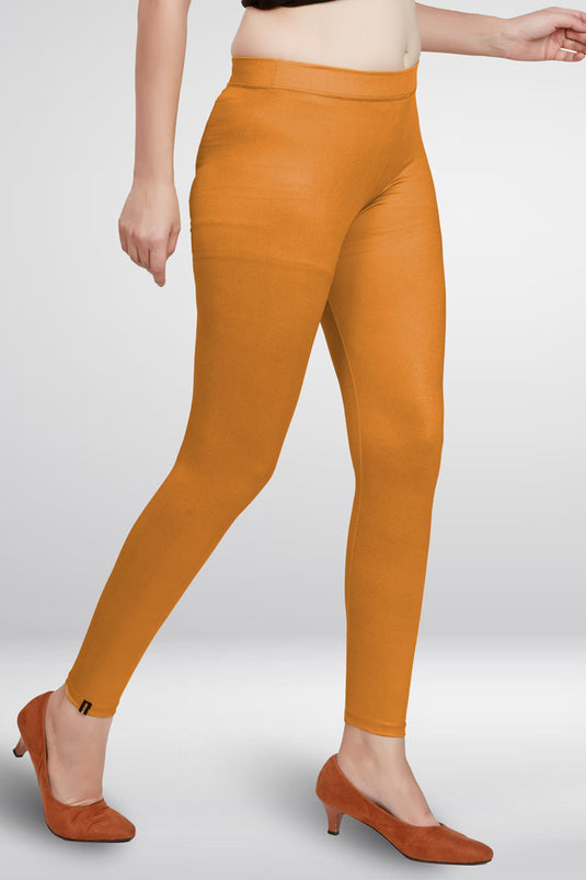 Yellow Ankle Length Leggings