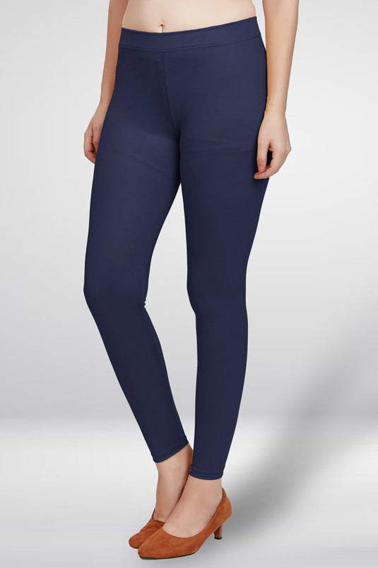 Blue Ankle Length Leggings