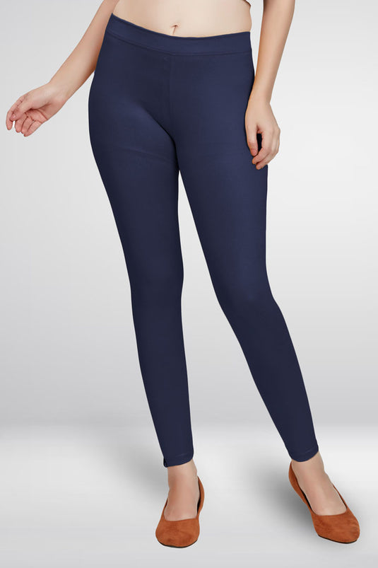 Blue Ankle Length Leggings