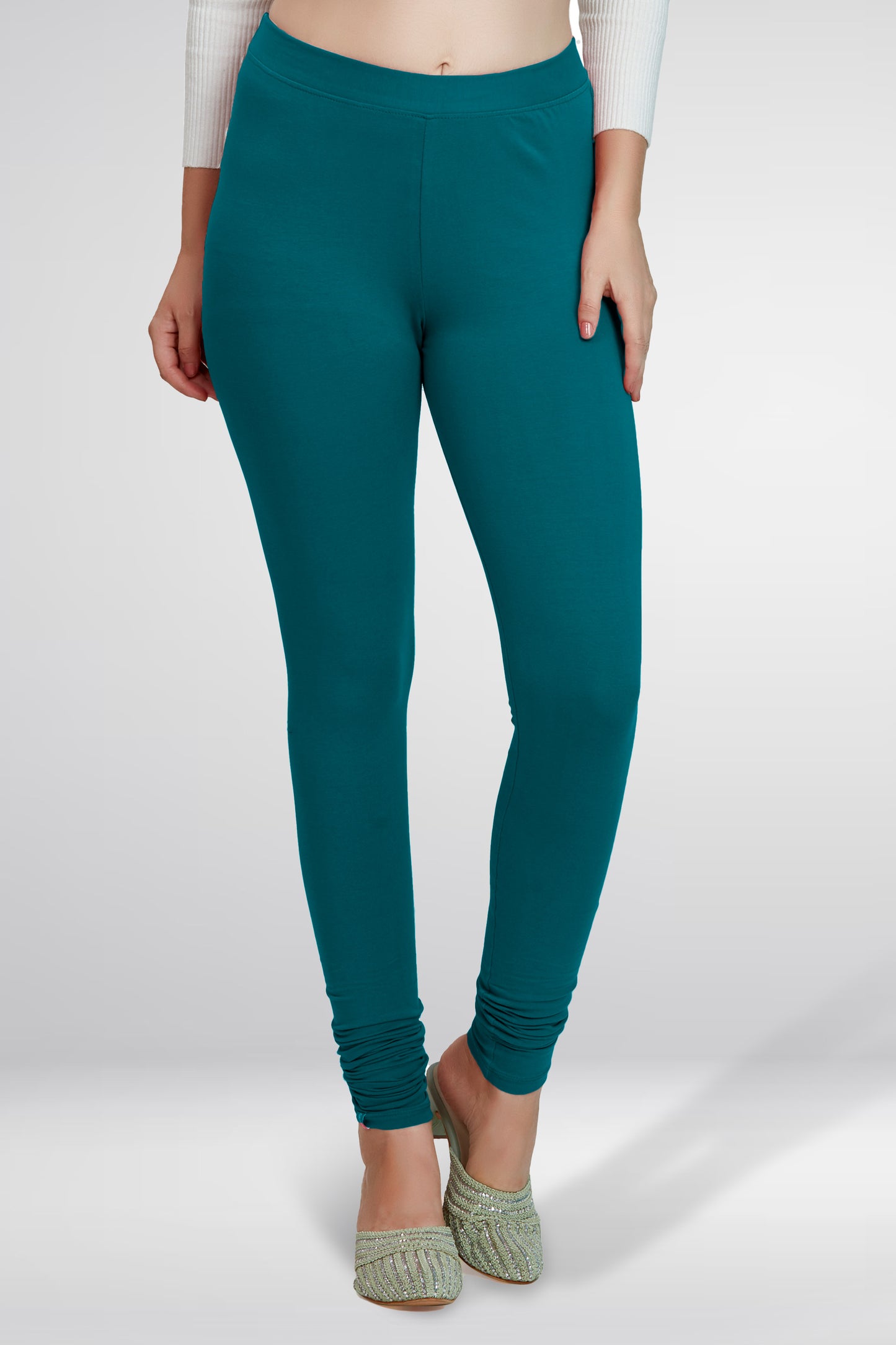 Green Premium Churidar Leggings