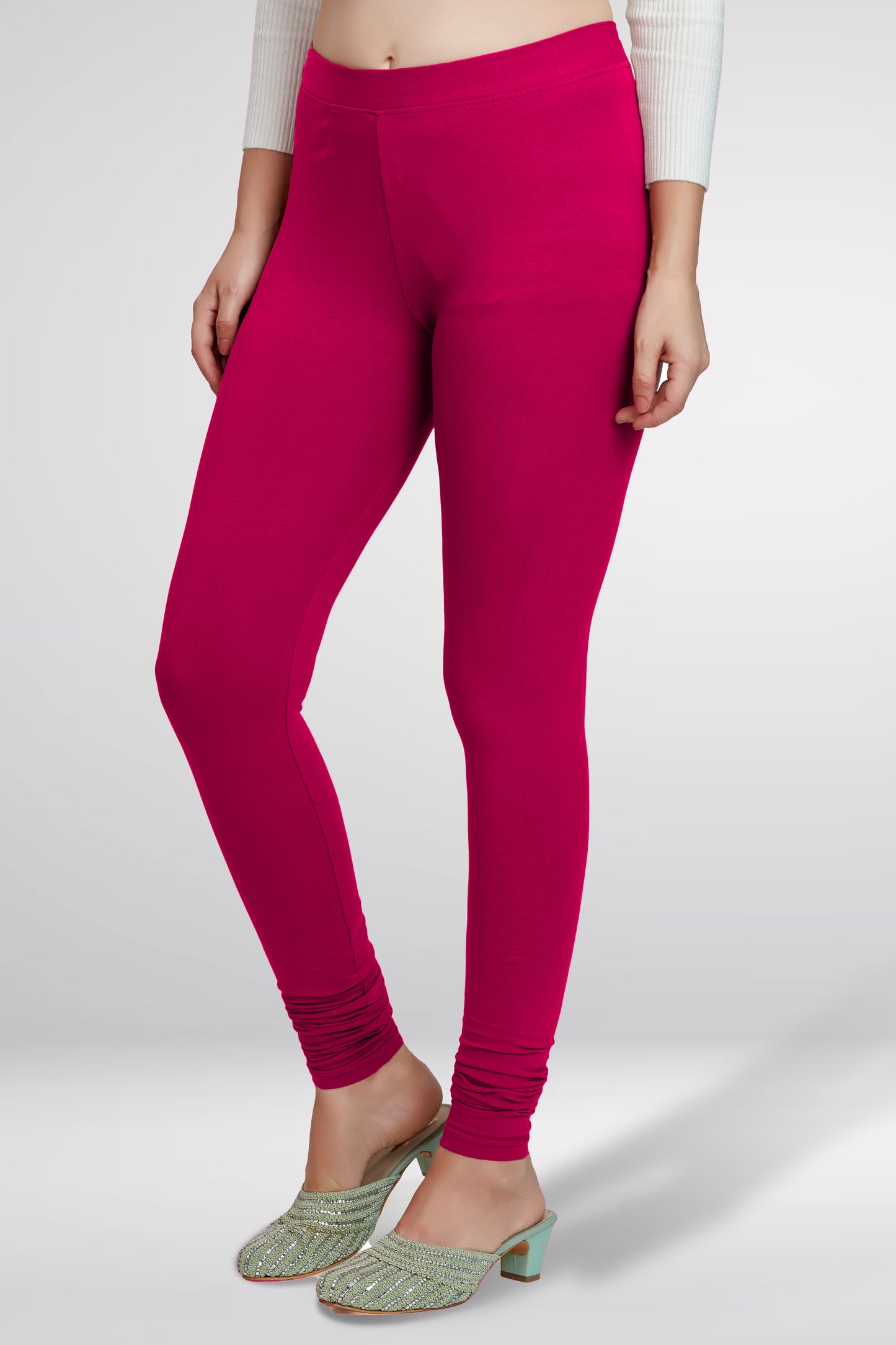 Dark Pink Premium Churidar Leggings