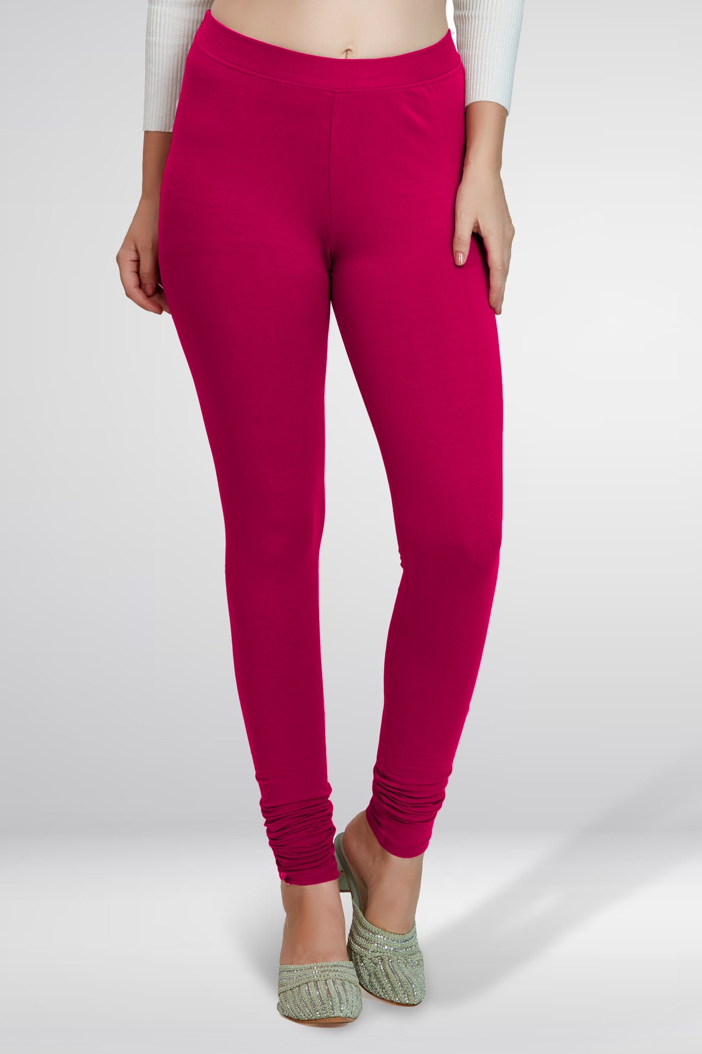 Dark Pink Premium Churidar Leggings