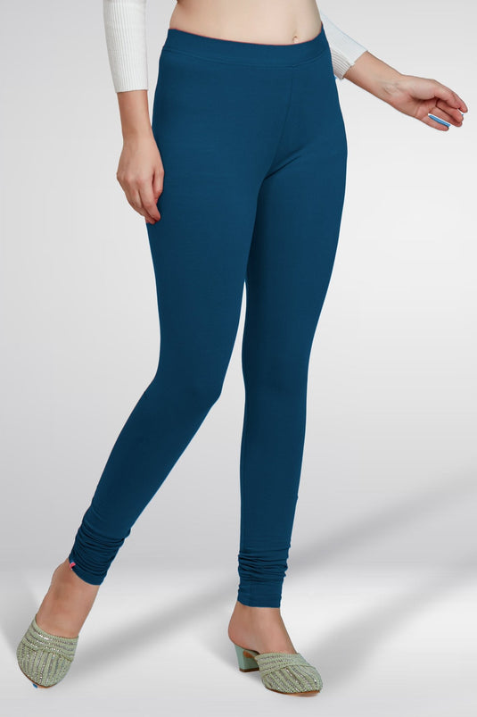Blue Churidar Cotton Leggings - Groosberry Lifestyle