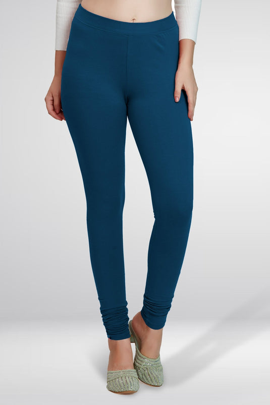 Blue Churidar Cotton Leggings - Groosberry Lifestyle