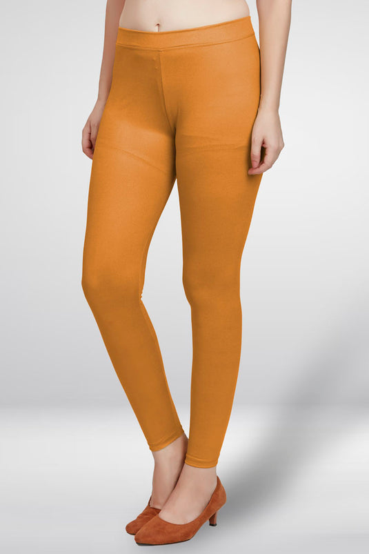 Yellow Ankle Length Leggings