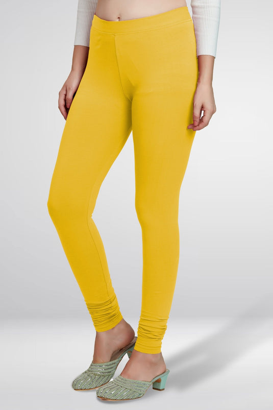 Yellow Churidar Cotton Leggings - Groosberry Lifestyle