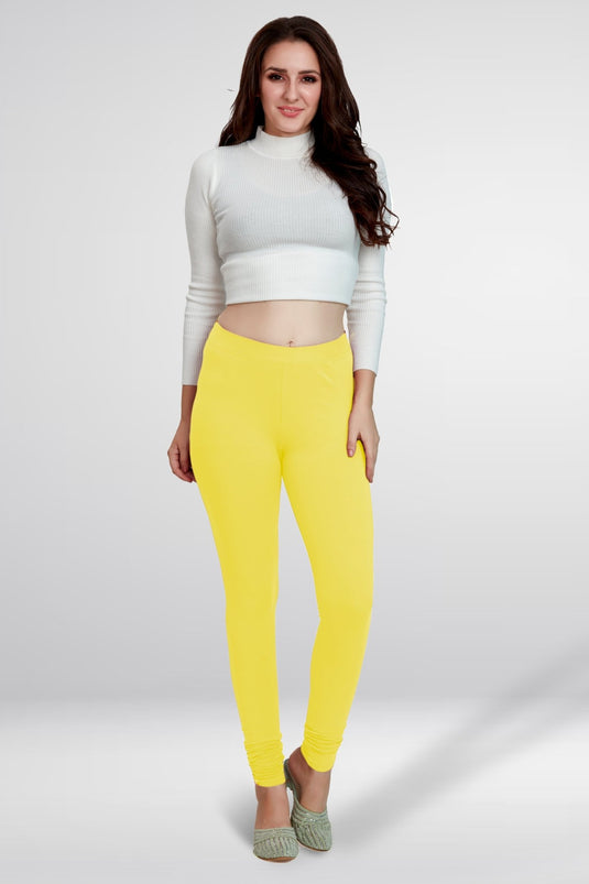 Yellow Churidar Cotton Leggings - Groosberry Lifestyle