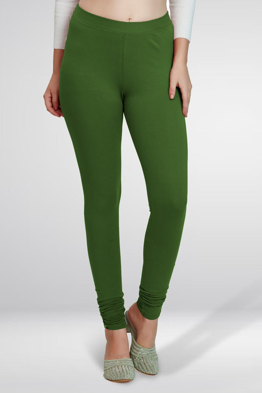 Green Churidar Cotton Leggings - Groosberry Lifestyle