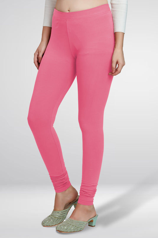 Pink Churidar Cotton Leggings