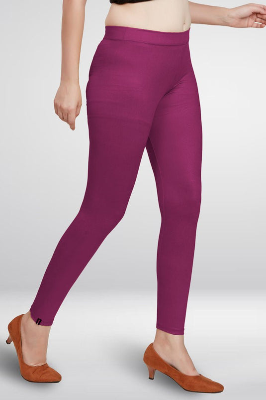 Pink Ankle Length Leggings - Groosberry Lifestyle