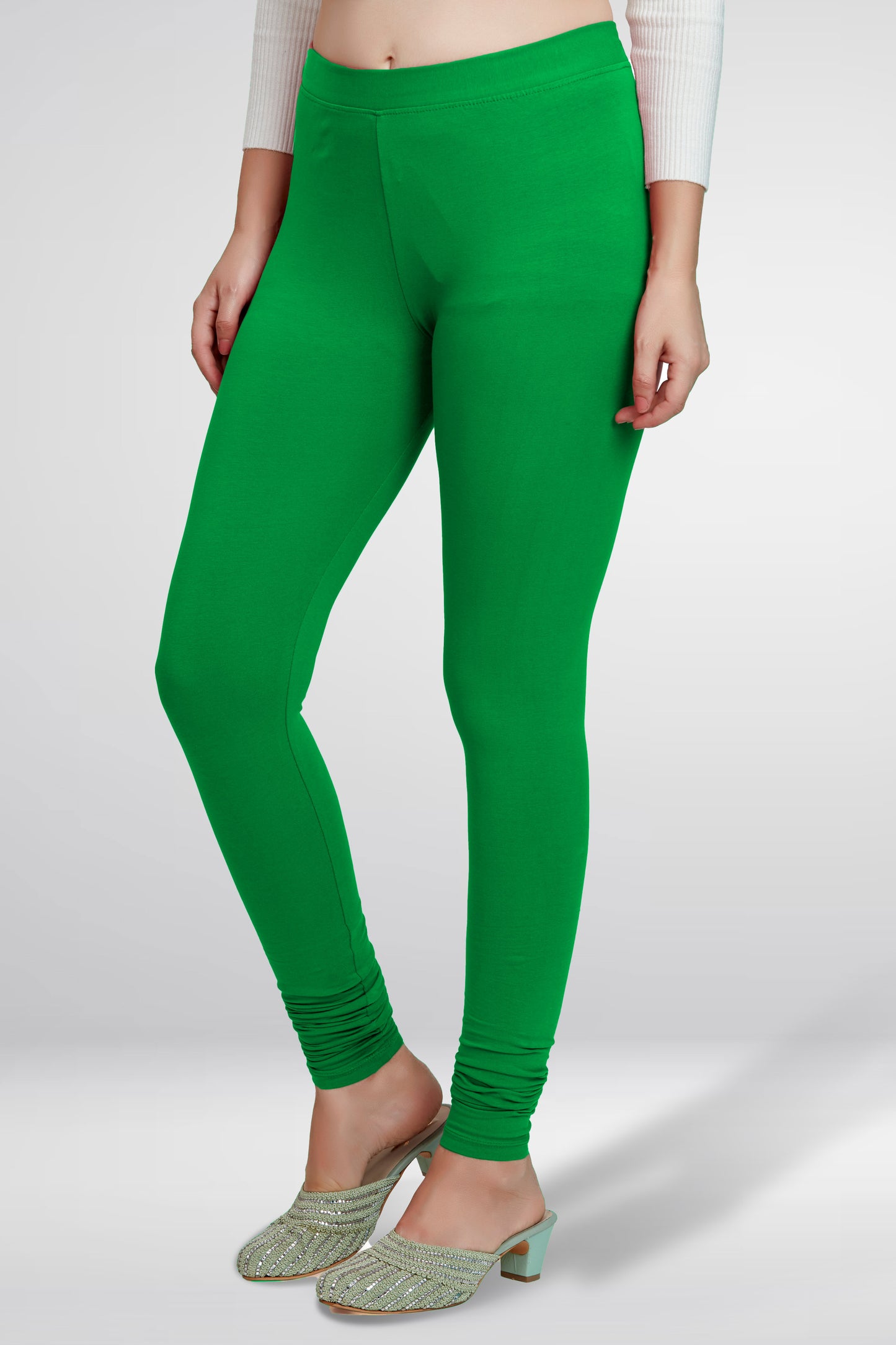 Green Premium Churidar Leggings