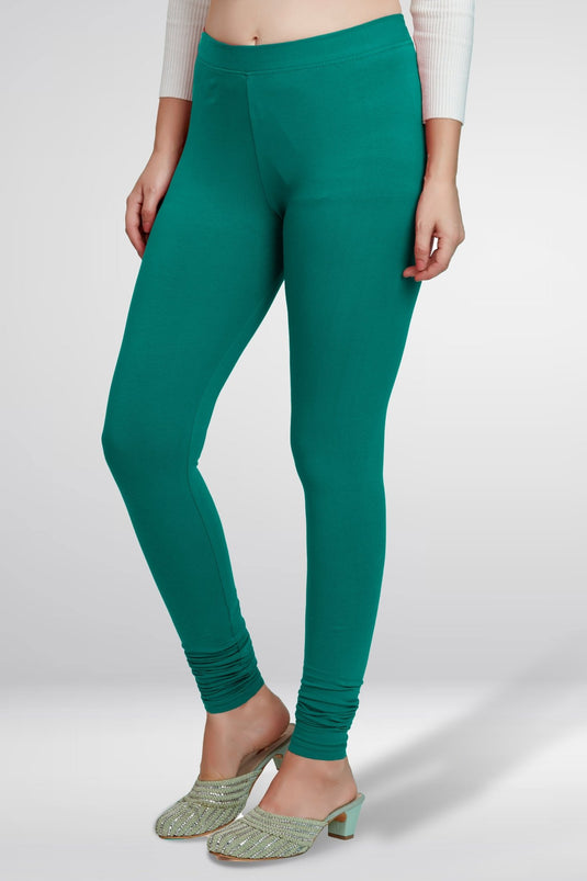 Green Churidar Cotton Leggings - Groosberry Lifestyle