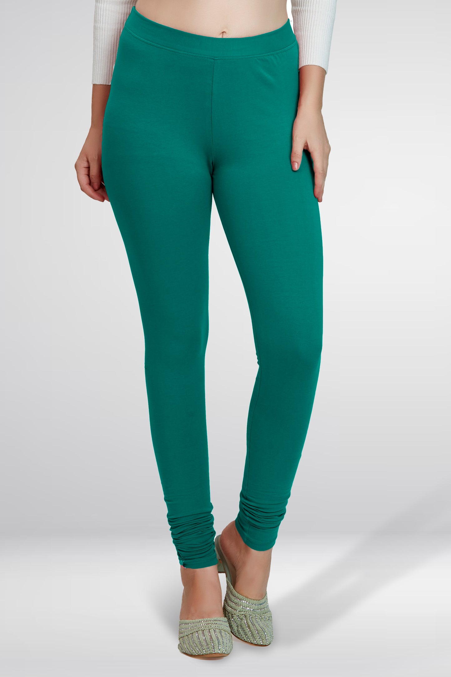 Green Premium Churidar Leggings