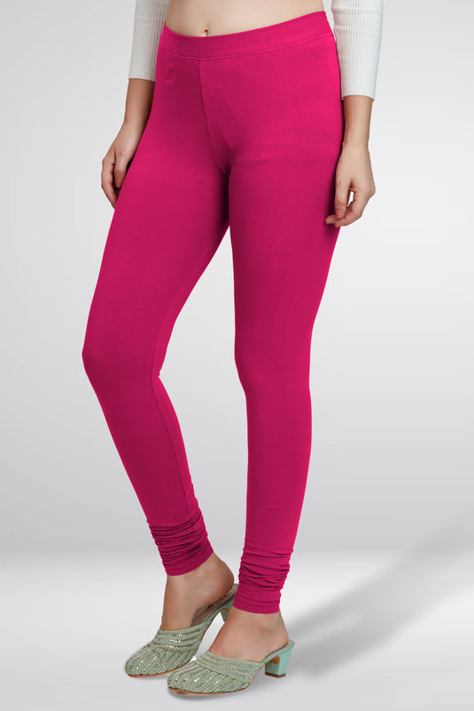 Pink Churidar Cotton Leggings