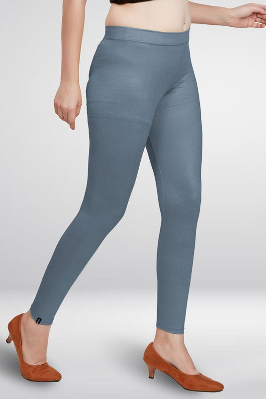 Grey Ankle Length Leggings - Groosberry Lifestyle