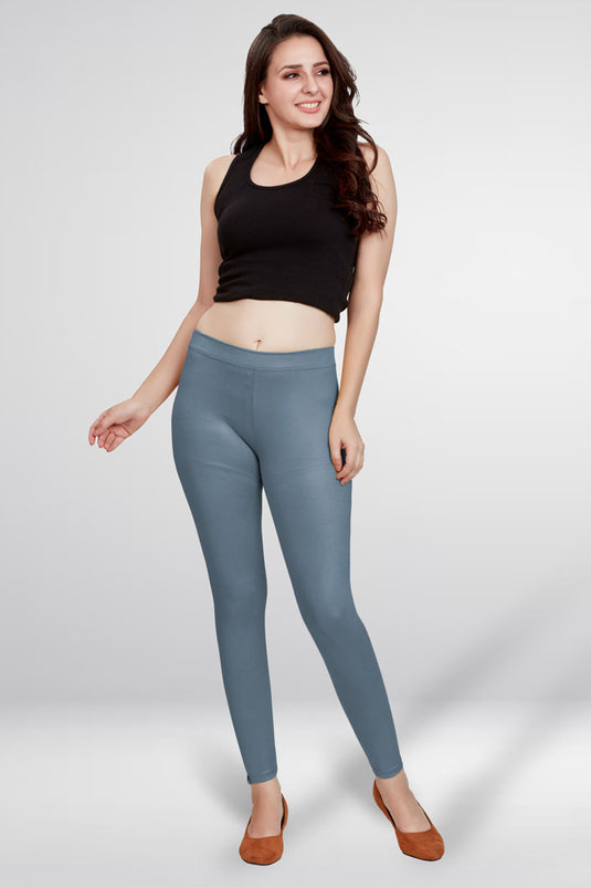 Grey Ankle Length Leggings