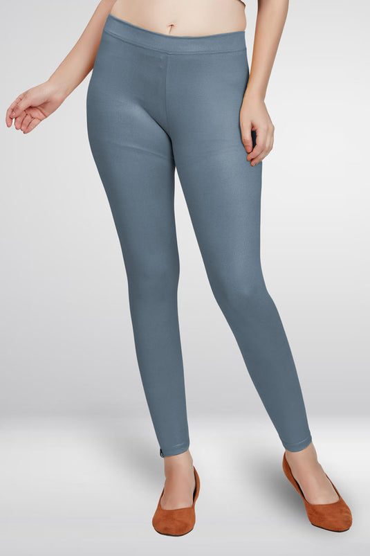 Grey Ankle Length Leggings