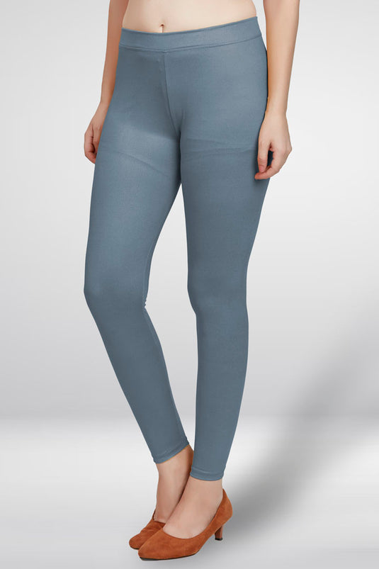 Grey Ankle Length Leggings