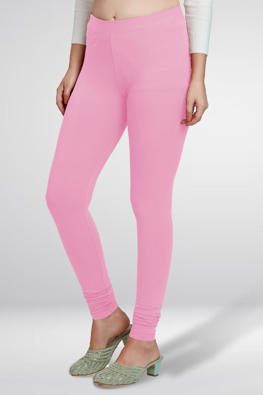 Pink Churidar Cotton Leggings