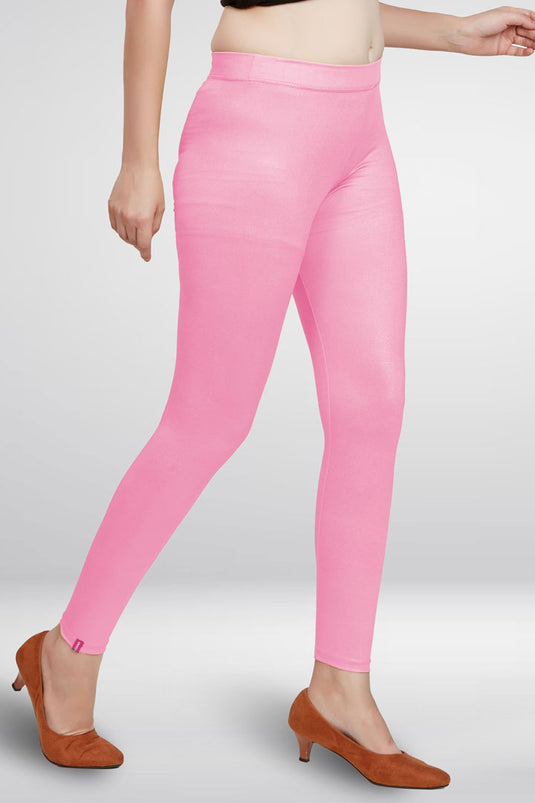 Pink Ankle Length Leggings