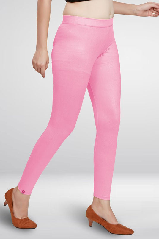 Pink Ankle Length Leggings - Groosberry Lifestyle