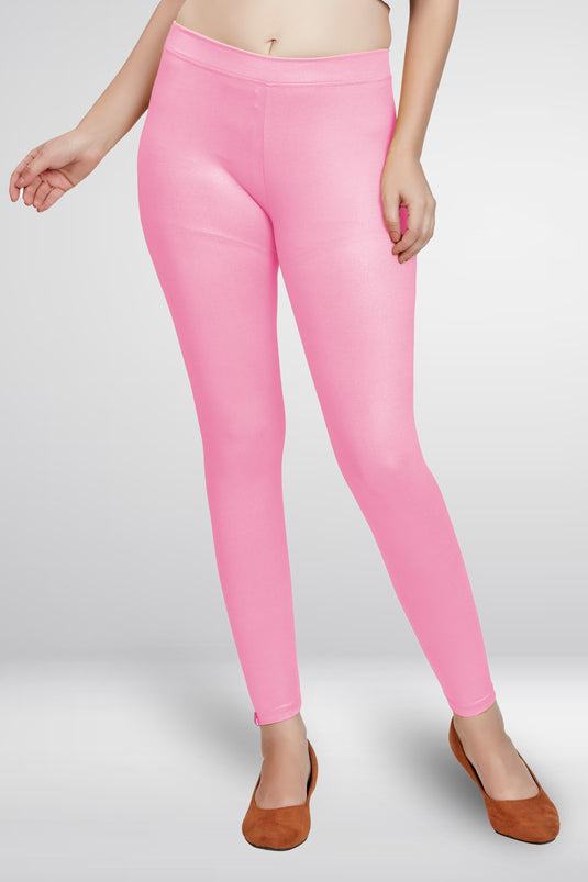 Pink Ankle Length Leggings