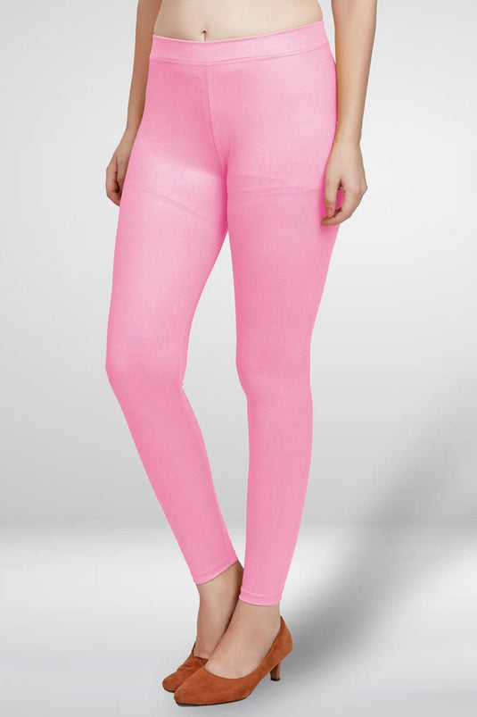 Pink Ankle Length Leggings - Groosberry Lifestyle