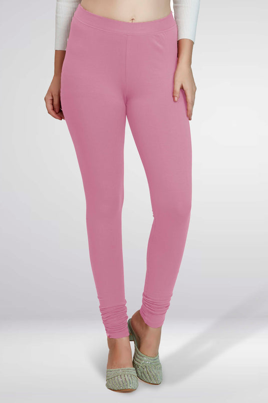 Pink Churidar Cotton Leggings