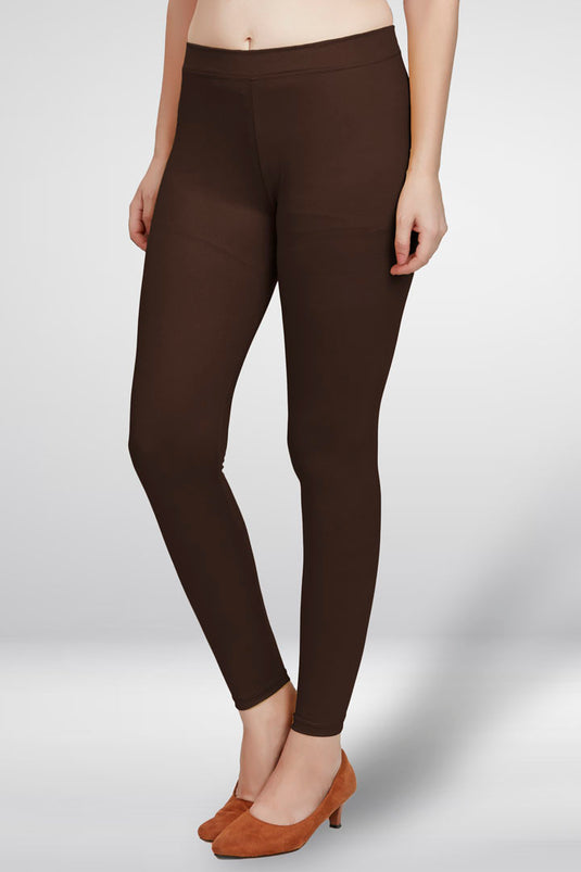 Dark Coffee Ankle Length Leggings