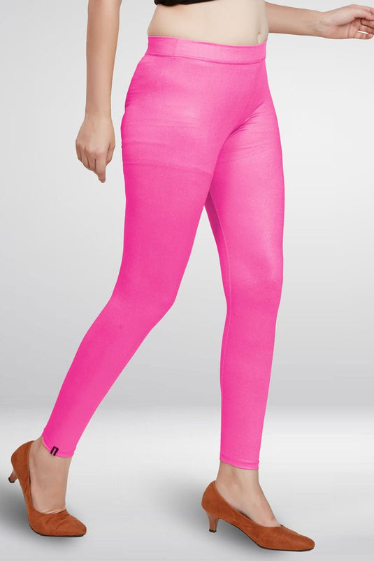 Pink Ankle Length Leggings - Groosberry Lifestyle