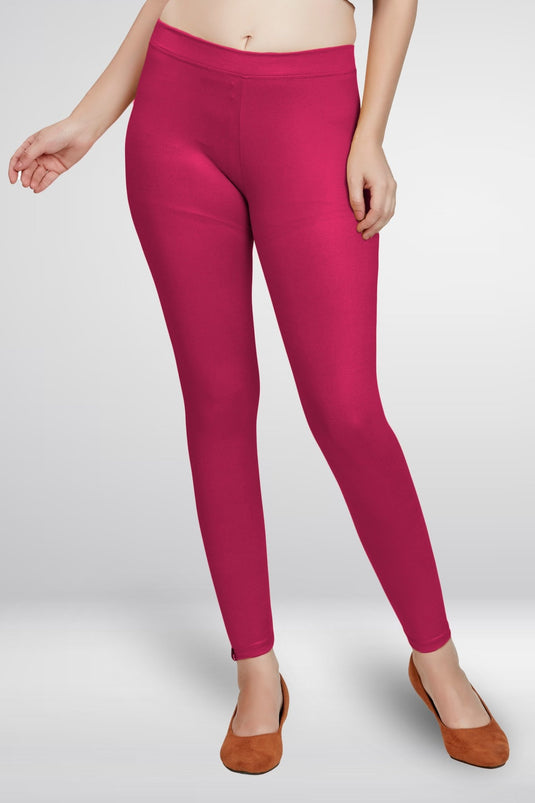 Pink Ankle Length Leggings - Groosberry Lifestyle
