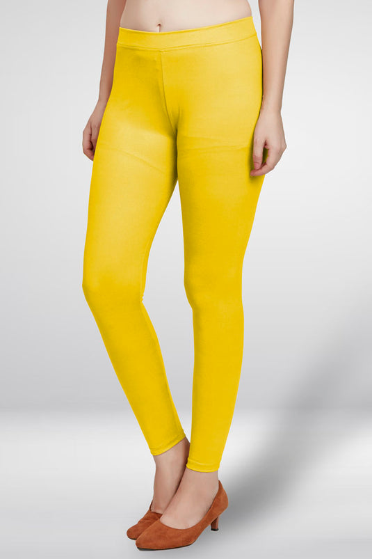 Yellow Ankle Length Leggings
