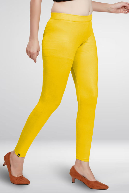 Yellow Ankle Length Leggings