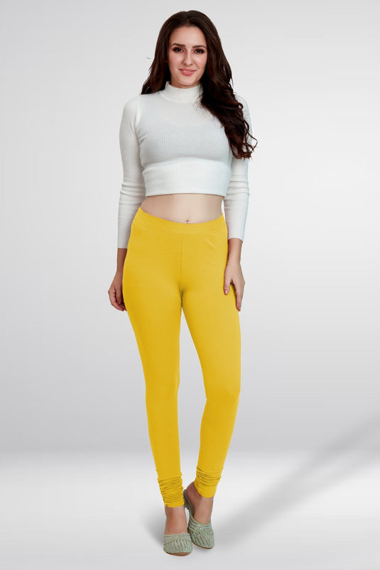 Yellow Churidar Cotton Leggings - Groosberry Lifestyle