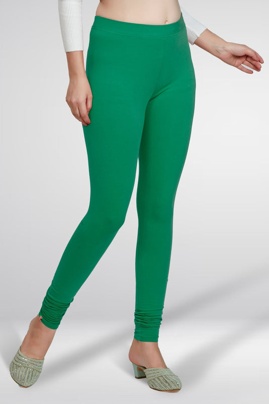 Green Churidar Cotton Leggings - Groosberry Lifestyle