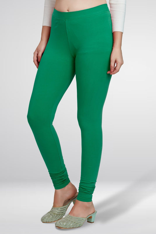 Green Churidar Cotton Leggings - Groosberry Lifestyle