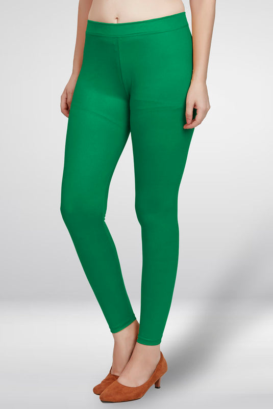 Green Ankle Length Leggings