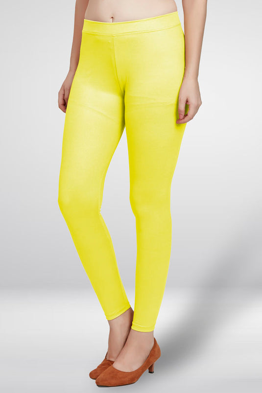Yellow Ankle Length Leggings