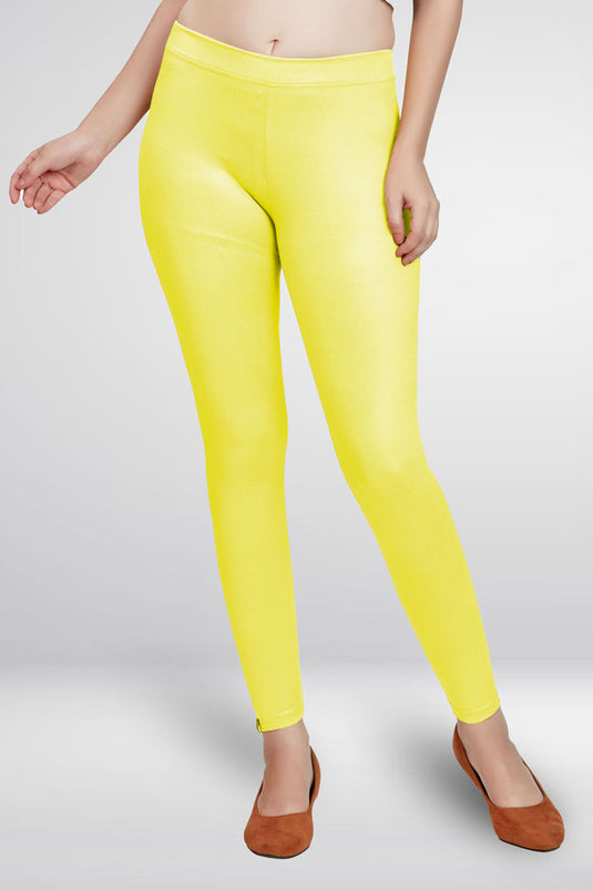 Yellow Ankle Length Leggings