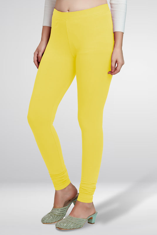 Yellow Churidar Cotton Leggings