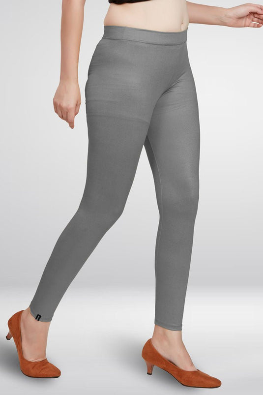 Grey Ankle Length Leggings - Groosberry Lifestyle