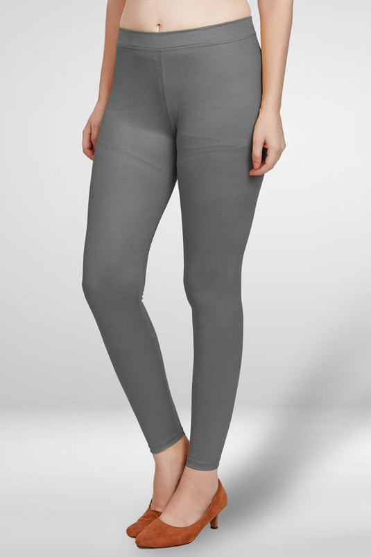 Grey Ankle Length Leggings - Groosberry Lifestyle