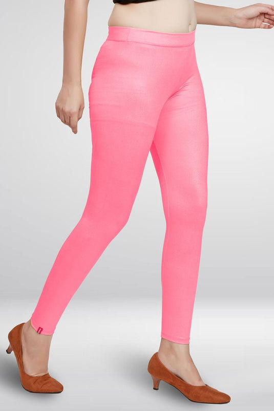 Pink Ankle Length Leggings - Groosberry Lifestyle