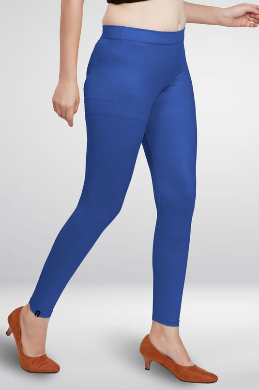 Blue Ankle Length Leggings