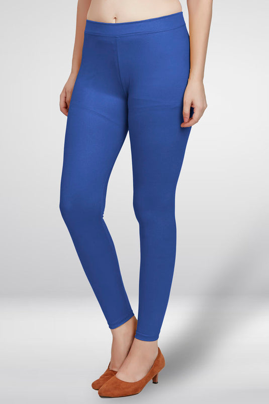 Blue Ankle Length Leggings