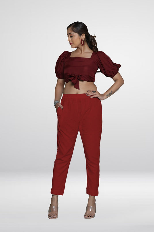 Lycra Poplin Pant - Groosberry Lifestyle