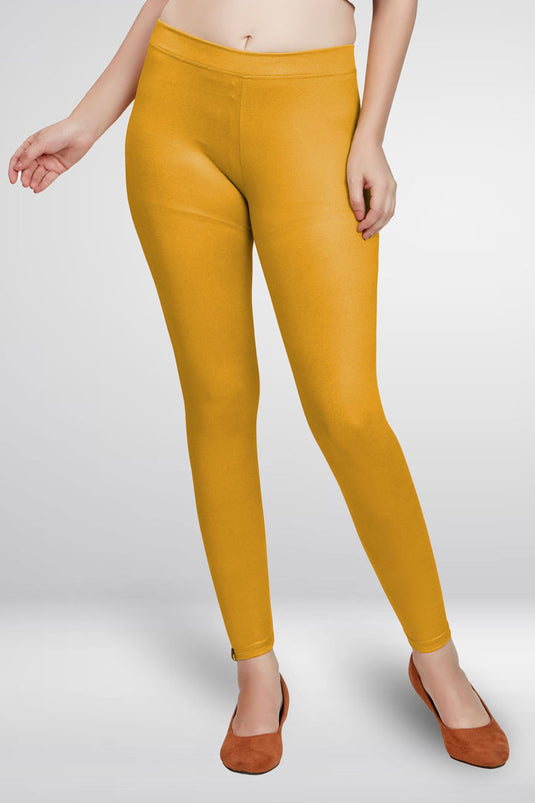 Yellow Ankle Length Leggings