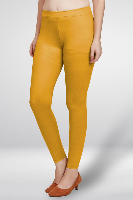 Yellow Ankle Length Leggings